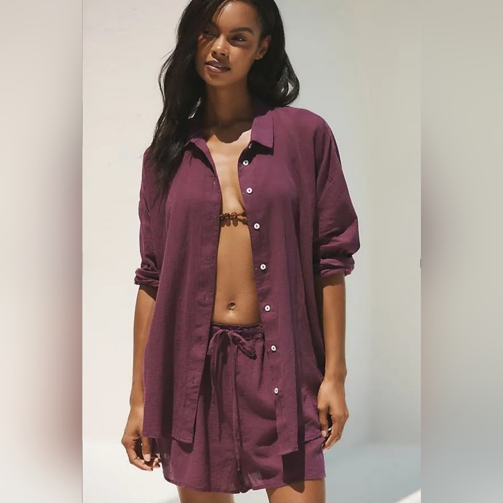 By Anthropologie‎ Gauze Buttondown Shirt
